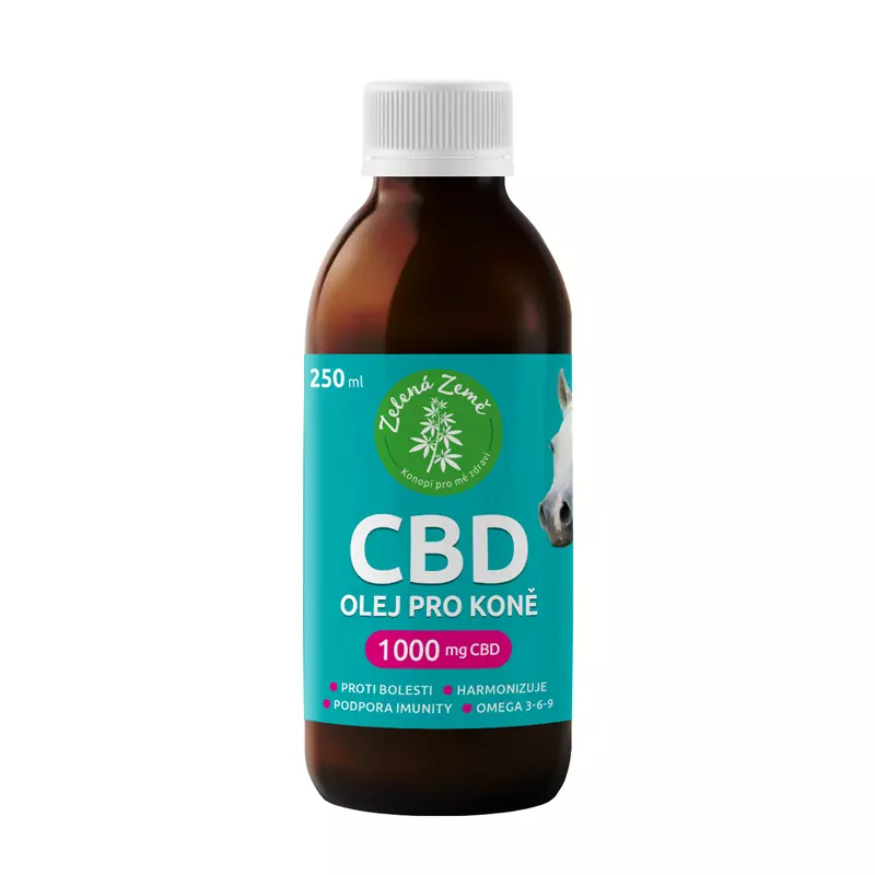 CBD olej pro koně 1000 mg, 250 ml, Zelená Země