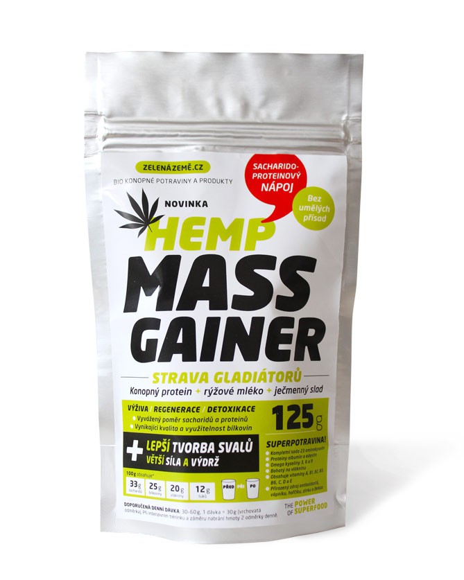 Konopný gainer Fitness 125g, Zelená Země