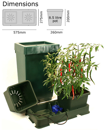 Levně AutoPot Easy2grow Kit s 2 květináči, včetně 47L plastové nádrže
