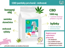 CBD pochúťky pre kone - mrkva 500 g, Zelená Zem