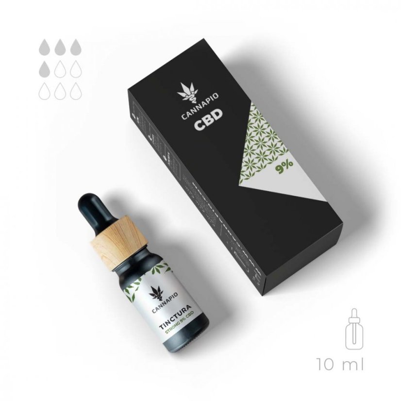 CBD Tinctura Cool 9% - přírodní full-spectrum olej 10ml Cannapio