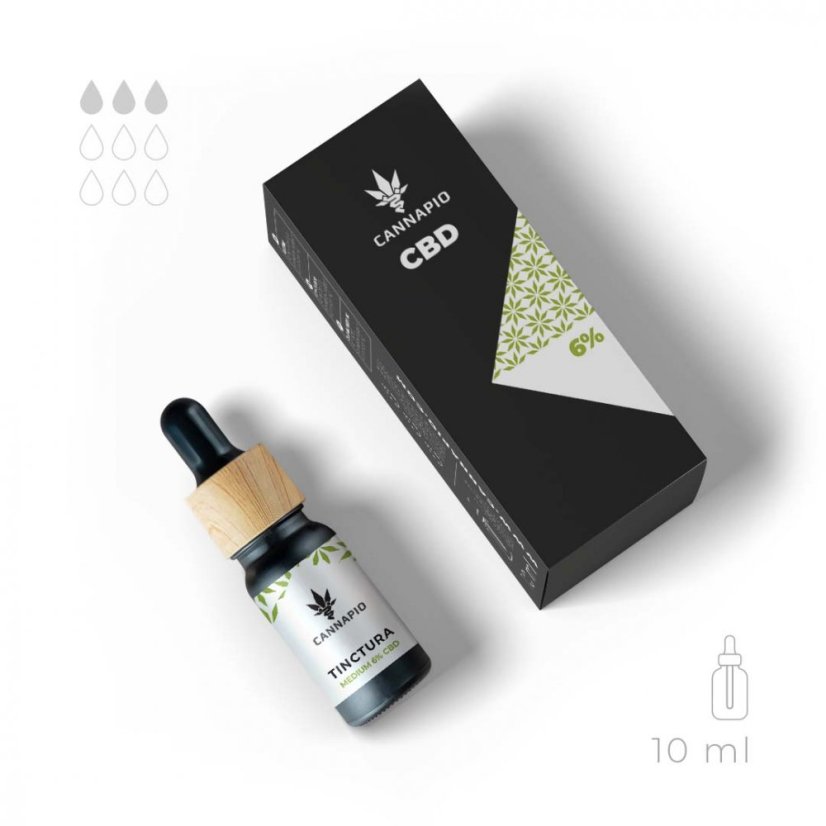 CBD Tinctura Focus 6% - aceite natural de espectro completo 10ml Cannapio