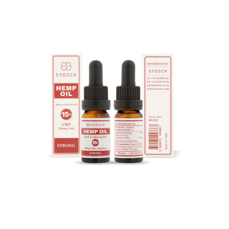 Endoca Schokoladen-Minze CBD-Öl, 1500 mg CBD, 10 ml