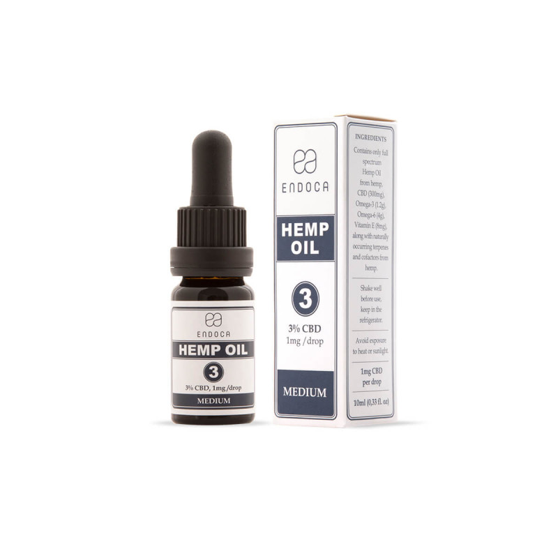Endoca CBD oil 3%, 300 mg, 10 ml