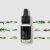 Glass bottle with black dropper containing BIO Tea tree essential oil, surrounded by green rosemary branches on white background
