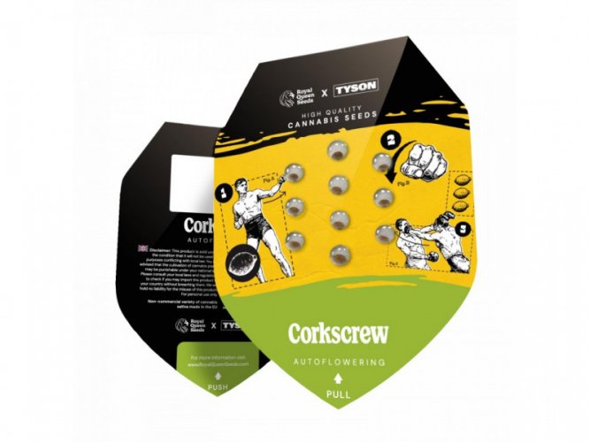 Corkscrew Auto - autoflowering 3ks Royal Queen Seeds x Mike Tyson