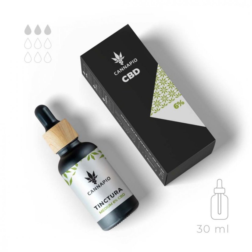 CBD Tinctura Focus 6% - prírodná full-spectrum olej 30ml Cannapio