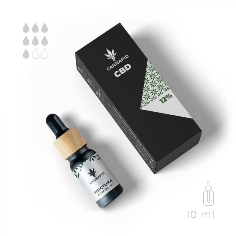 CBD Tinctura Infinit 12% - prírodné full-spectrum olej 10ml Cannapio