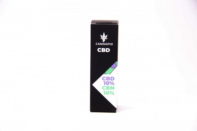 CBN 10% + CBD 10% - naturalny olej o pełnym spektrum działania Cannapio 10 ml