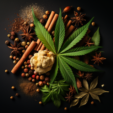 CARYOPHYLLEN, ODER EINES DER ÜBLICHEN CANNABIS-TERPENE