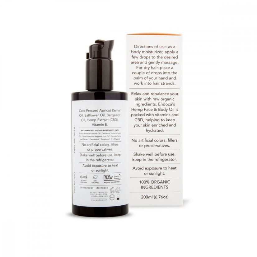 Apricot CBD face and body oil 300mg CBD, 200ml