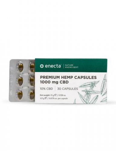 Kapsułki konopne Enecta Premium CBD 10%, 1000 mg