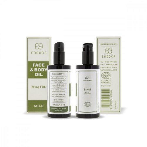 Endoca CBD Face and body oil 300 mg, 200 ml
