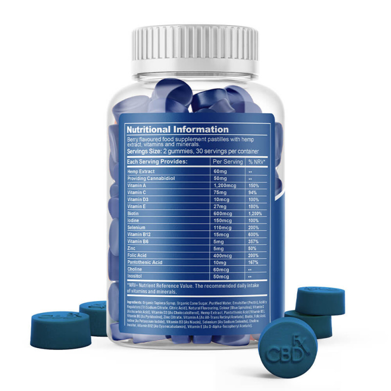 CBDfx Multivitamin for Men 1500mg CBD Vegan Gummies (240g)