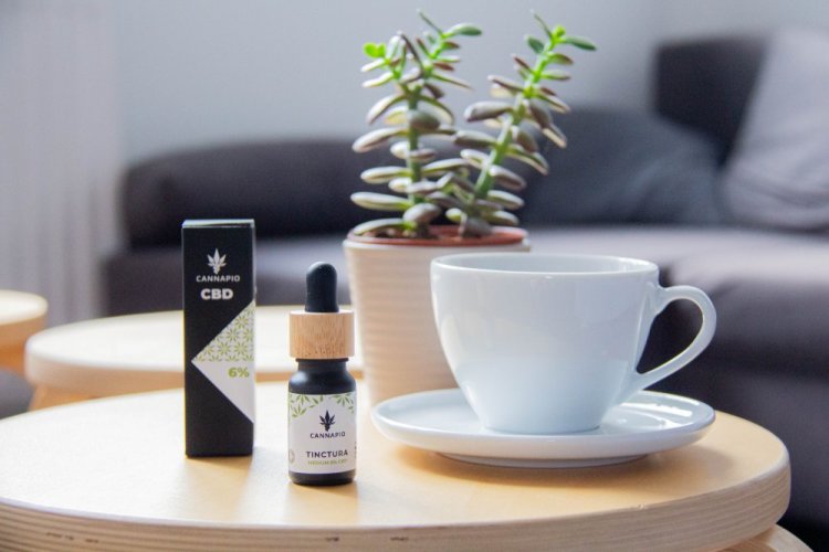 Coffee package with CBD oil
