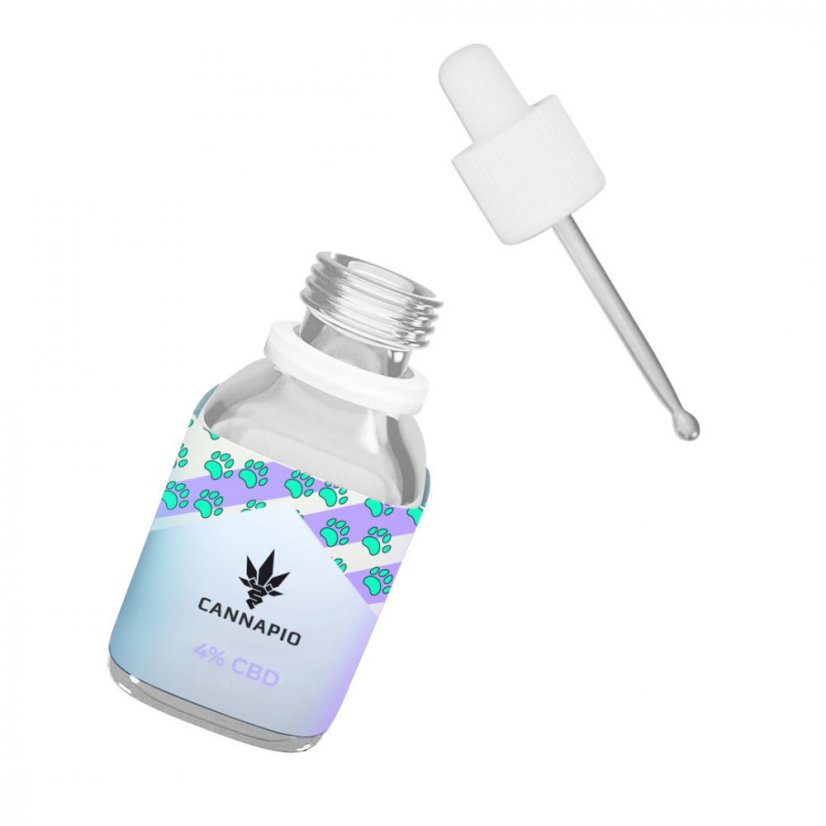 Olej CBD dla zwierząt 4%, 30ml Cannapio