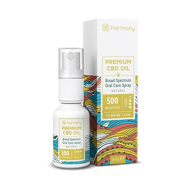 Harmony CBD oil spray 500 mg, 15 ml, Natural