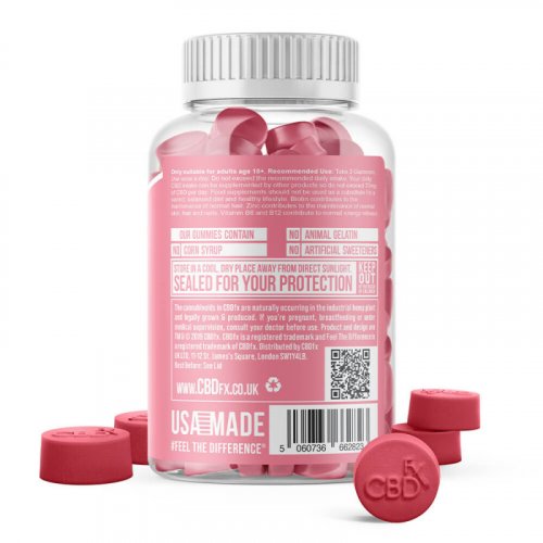 CBDfx Multivitamin für Frauen 1500 mg CBD Vegane Gummibärchen (240 g)