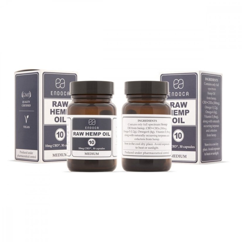Endoca RAW CBD Kapseln 3%, 300 mg