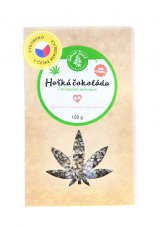 Dunkle Schokolade mit Hanfsamen 100g zuckerfrei, grüne Erde