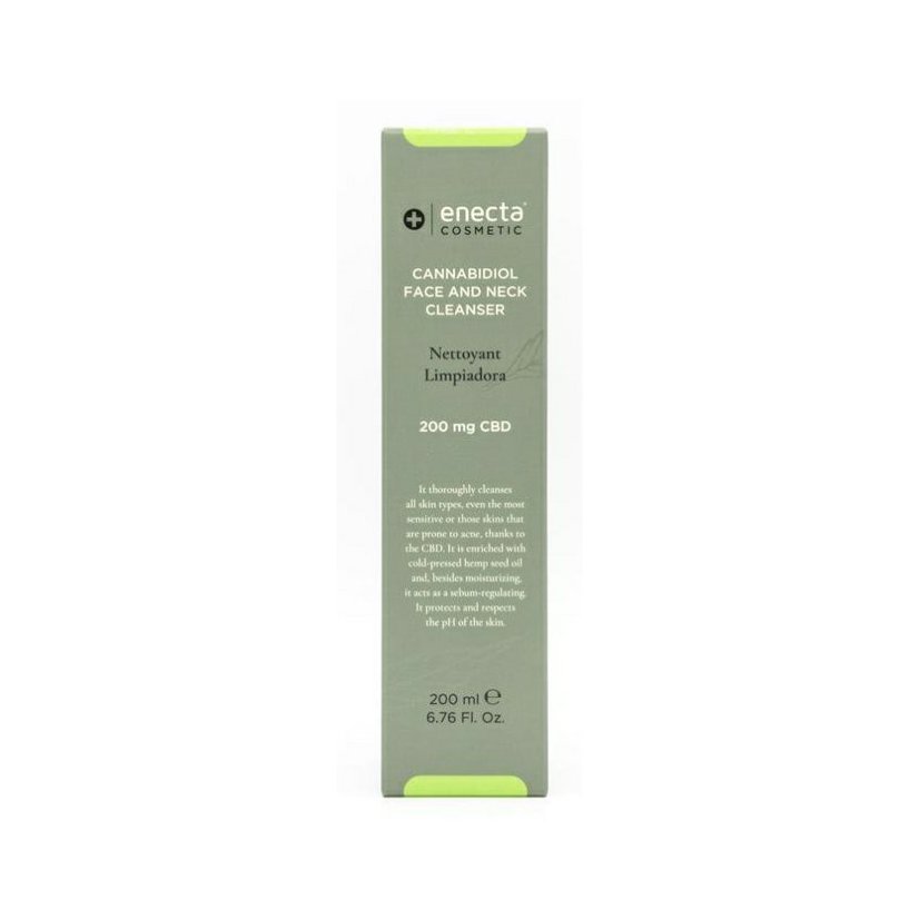 Enecta Čistič tváre a krku CBD 200 mg, 200 ml
