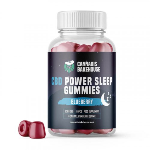 Cannabis Bakehouse Power Sleep 15 mg CBD Gummies + Melatonina (60 Gummies)