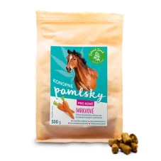 Hemp treats for horses, carrot flavour 500 g, Zelená Země