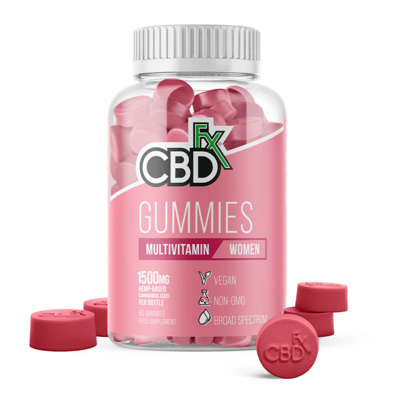 CBDfx Multiwitamina dla kobiet 1500 mg CBD Vegan Gummies (240 g)