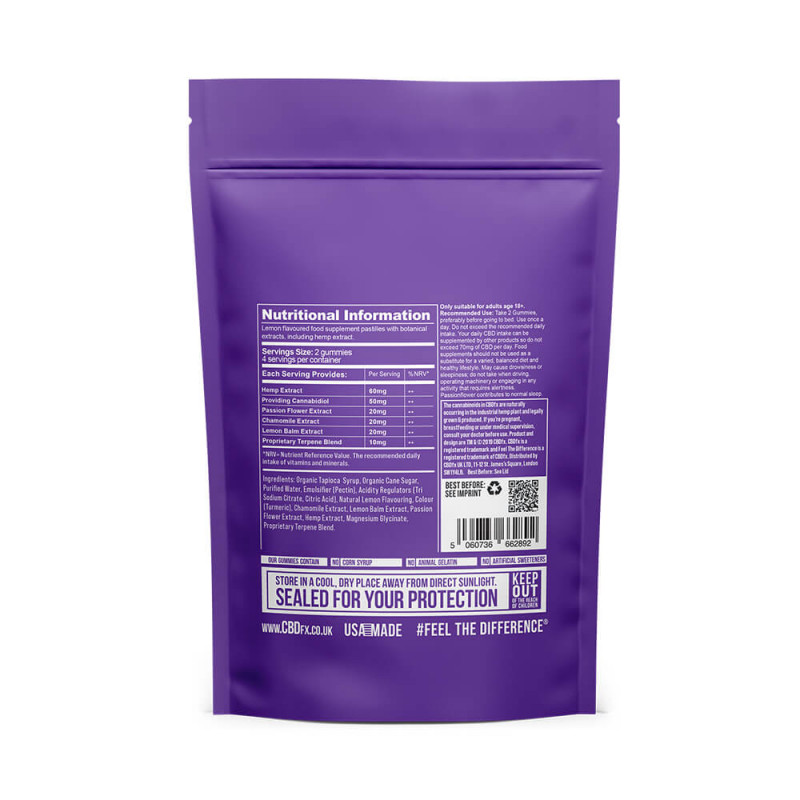 CBDfx Vegan Gummies - gumové cukríky na dobrý spánok 200mg CBD