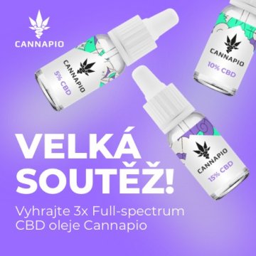 VELKÁ SOUTĚŽ! Vyhrajte Full-spectrum CBD oleje Cannapio 