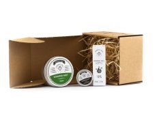 Dárkové balení konopná mast a cestovní mast s kostivalem a 10% CBD olej , Konopný Táta