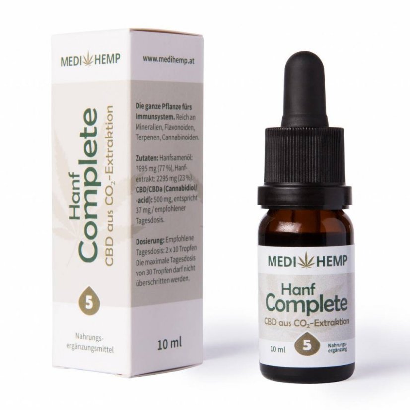 5% CBD / CBDa olej, 500mg, CO2 extrakce