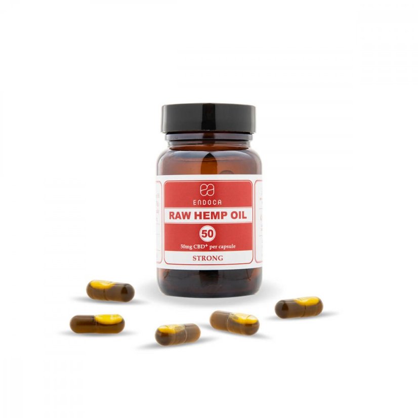Endoca RAW CBD capsules 15%, 1500 mg