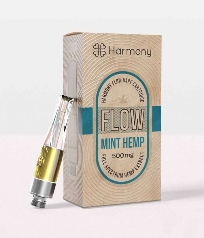 Harmónia Flow CBD Vapovacia Náplň Mäta Konope