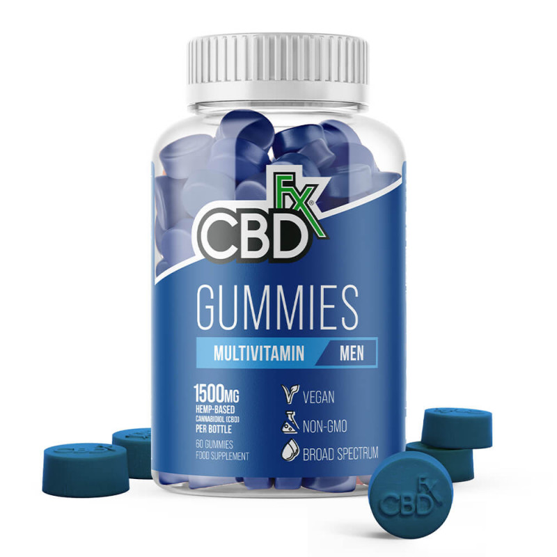 CBDfx Multivitamin for Men 1500mg CBD Vegan Gummies (240g)