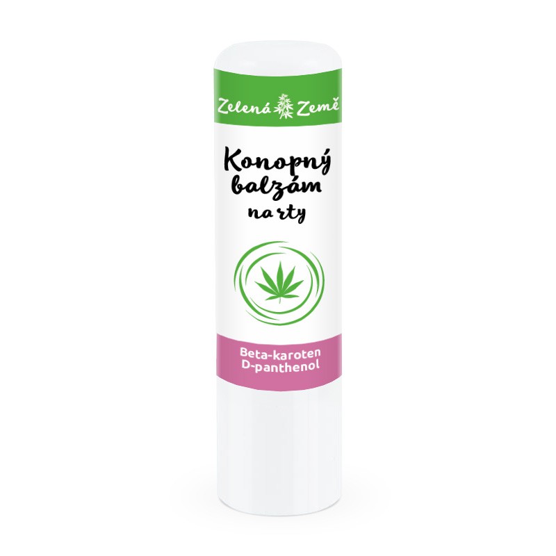 Konopný balzam na pery 4,8ml, Zelená Země