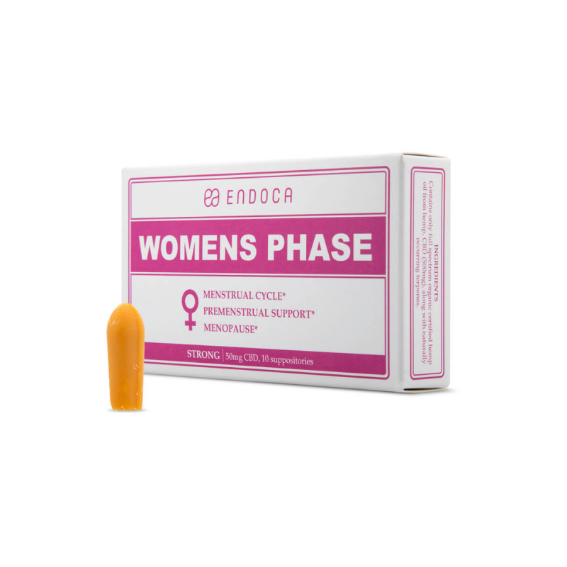 Czopki Endoca CBD wspomagające cykl menstruacyjny 500 mg, 10 czopków