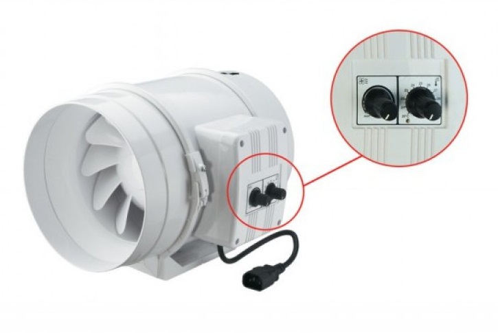 Levně Ventilátor s termostatem Vents/Dalap 250 U-T, 1110/1400m3/h