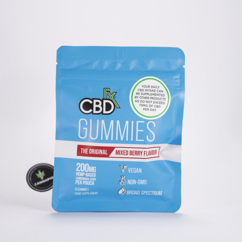 CBDfx Vegan Gummies - gumové cukríky s ovocnou príchuťou 200mg CBD