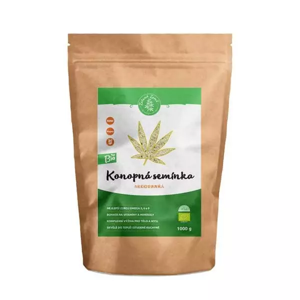 Konopné semínko loupané BIO, 1 kg, Zelená Země