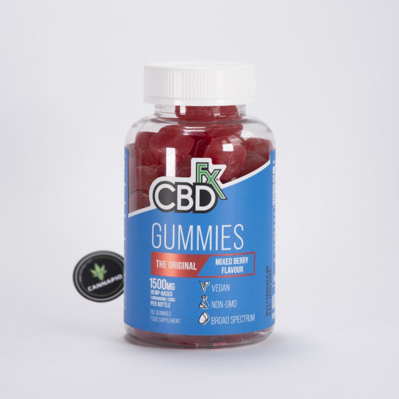 CBDfx Vegan Gummies - gumové cukríky s ovocnou príchuťou 1500 mg CBD