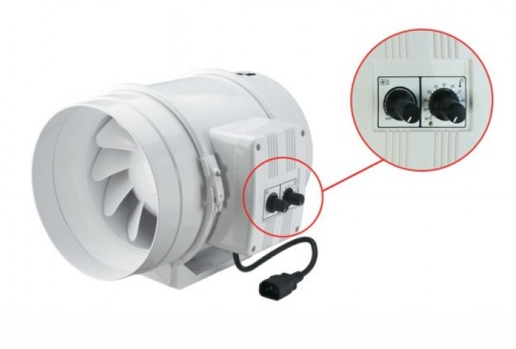 Levně Ventilátor s termostatem Vents/Dalap 200 U-T, 830/1040m3/h