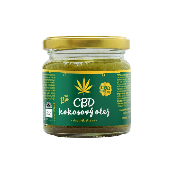 CBD kokosový olej 170ml, Zelená Země
