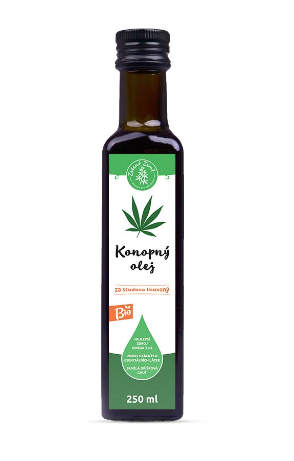 Konopný olej - ČR 250ml, Zelená Země