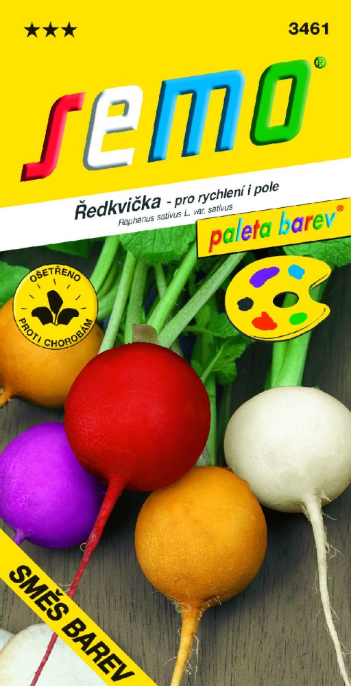 Ředkvička směs barev, semena