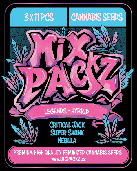 MIX PACKZ Legends Hybrid, feminizovaná semena, 33 ks